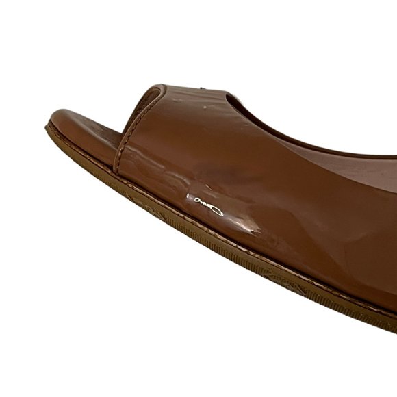 Miu Miu Patent Leather Open Toe embellished Caramel Pumps Size 35 (US Size 4.5) - Picture 13 of 13